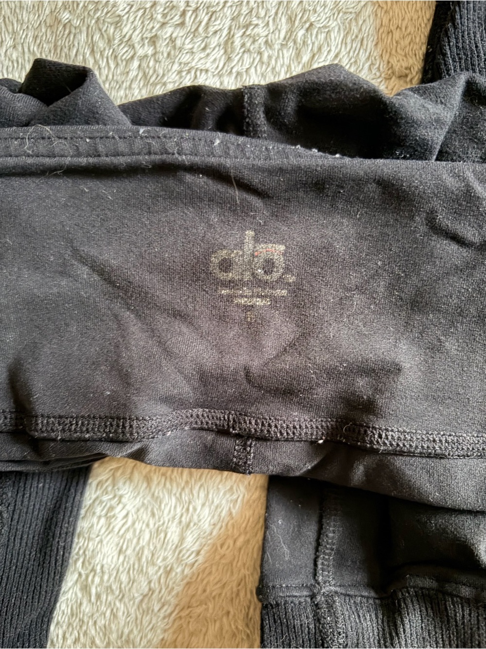 ALO Yoga Black Ribbed High-Rise Leggings - Picture 3 of 4